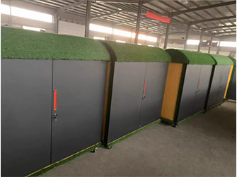 兒童帶門帶輪玩具柜